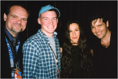 Larry, brother Michael Damian and Alanis Morrisette.