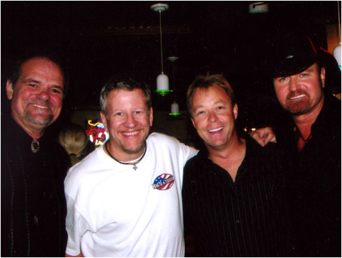 Larry with Kenn McCloud and recording artists Rick Stevens and Buck McCoy.