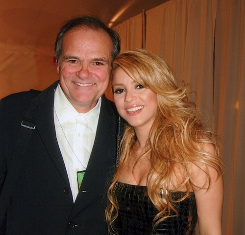 Shakira backstage at the American Music Awards